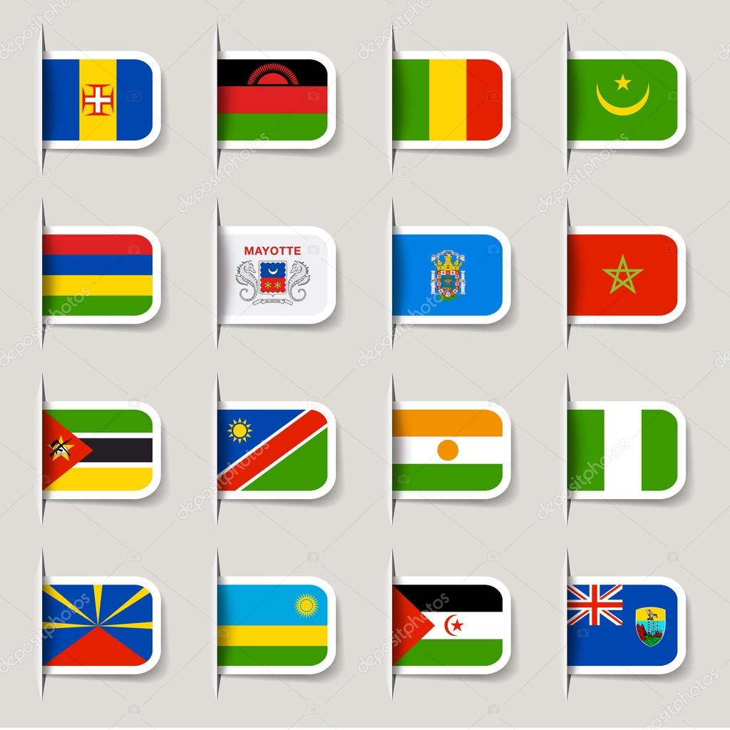 Label - African Flags