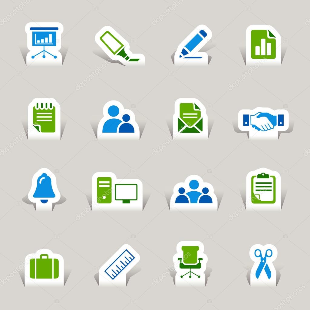 Papercut - Office and Business icons