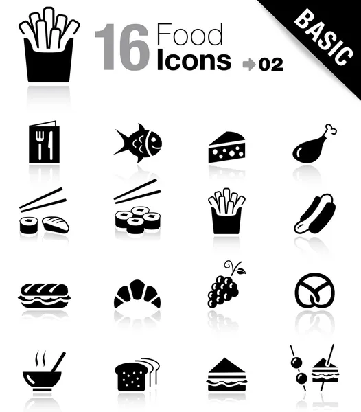 Basic - Food Icons — Stock Vector