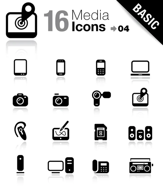 Basic - Icônes médias — Image vectorielle