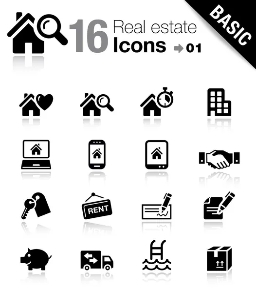 Basic - Reestate icons — стоковый вектор