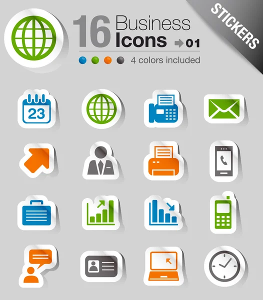 Наклейки - Office and Business icons — стоковый вектор