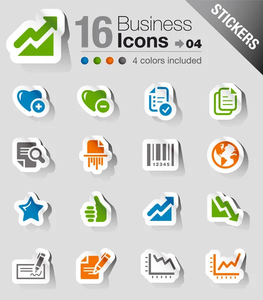 Наклейки - Office and Business icons — стоковый вектор