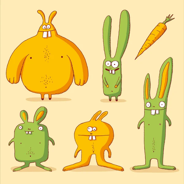 Drôle de lapins — Image vectorielle