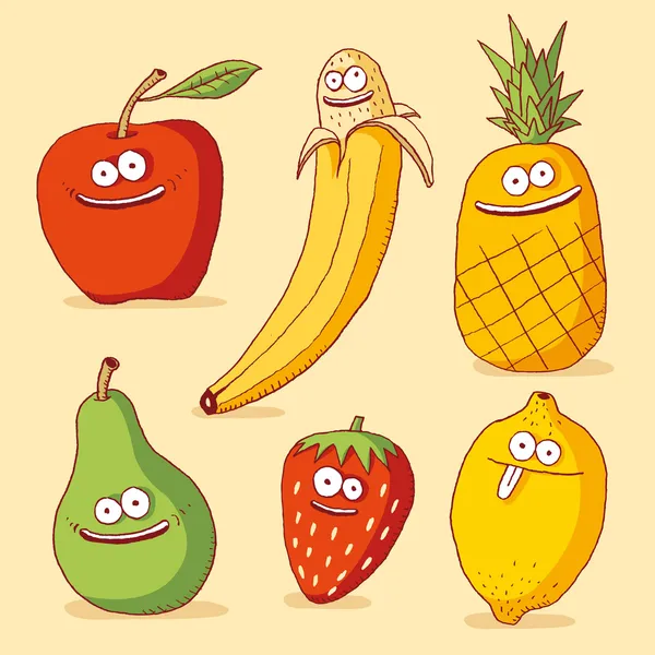 搞笑水果 — 图库矢量图片