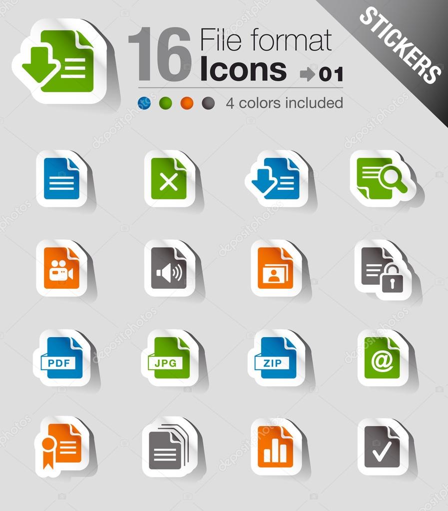 Stickers - File format icons