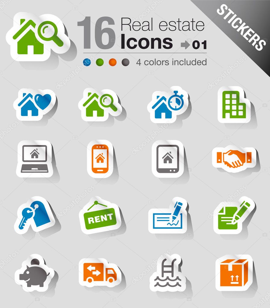 Stickers - Real estate icons