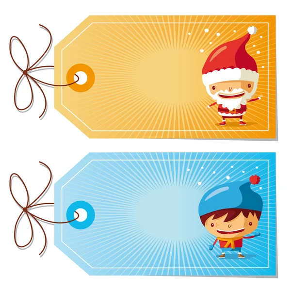 Etiquetas de regalo de Navidad — Vector de stock