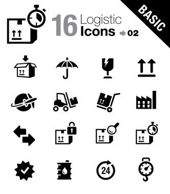 Basic - Logistic and Shipping icons
