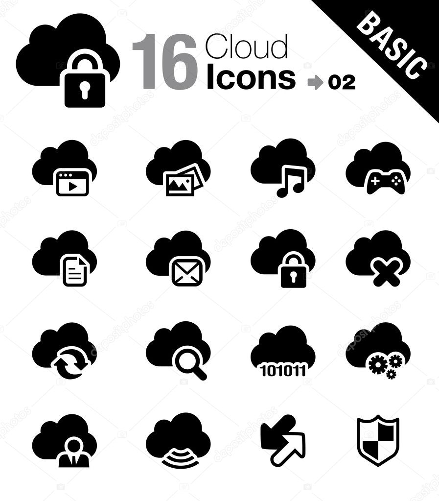Basic - Cloud computing Icons