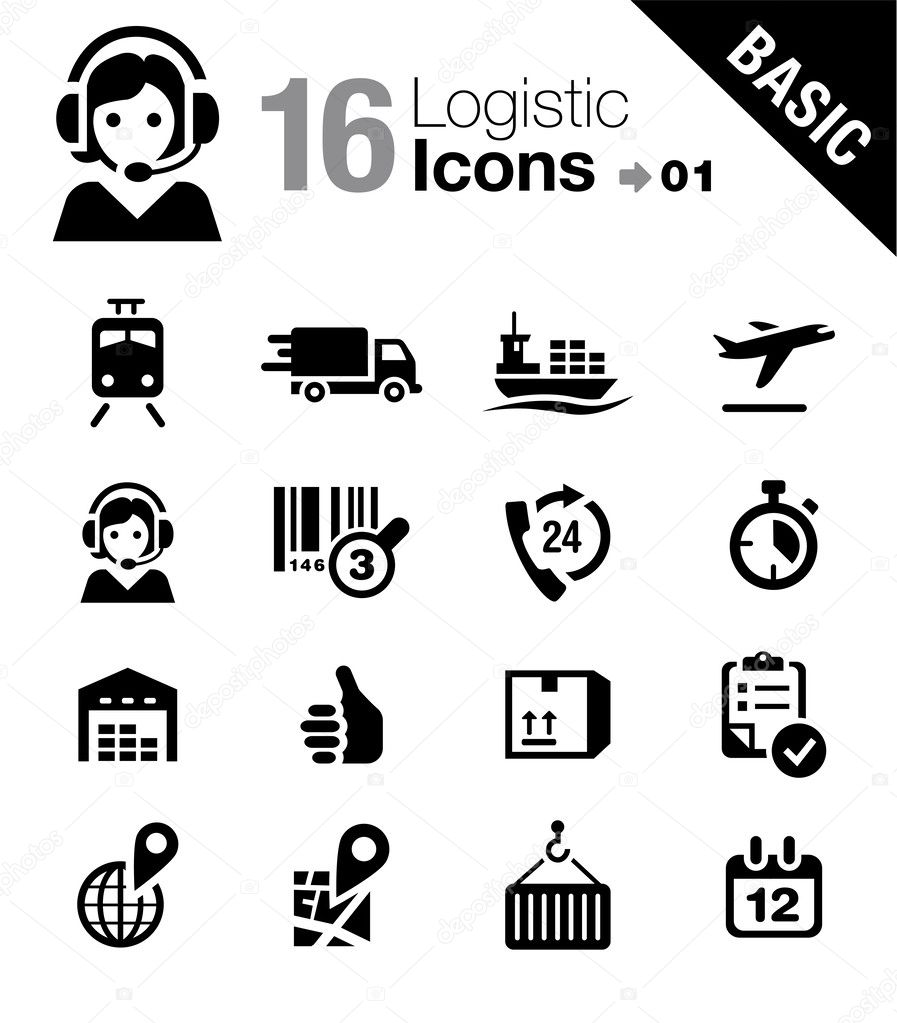 Basic - Logistic and Shipping icons