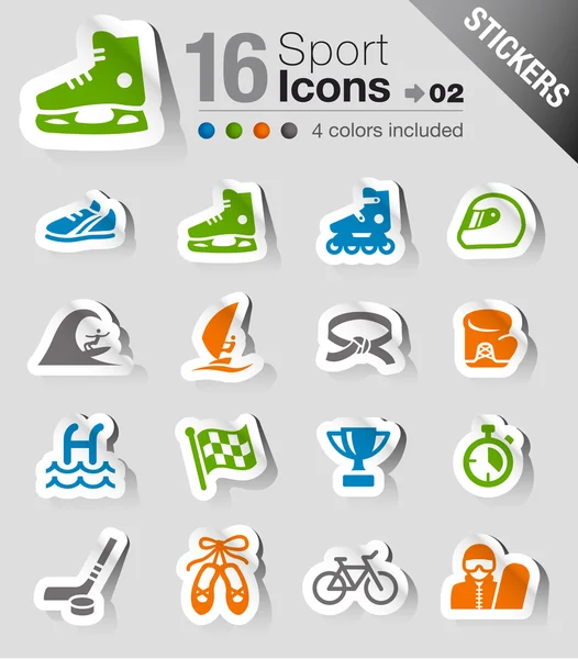 Stickers - Sport icons — Stock Vector