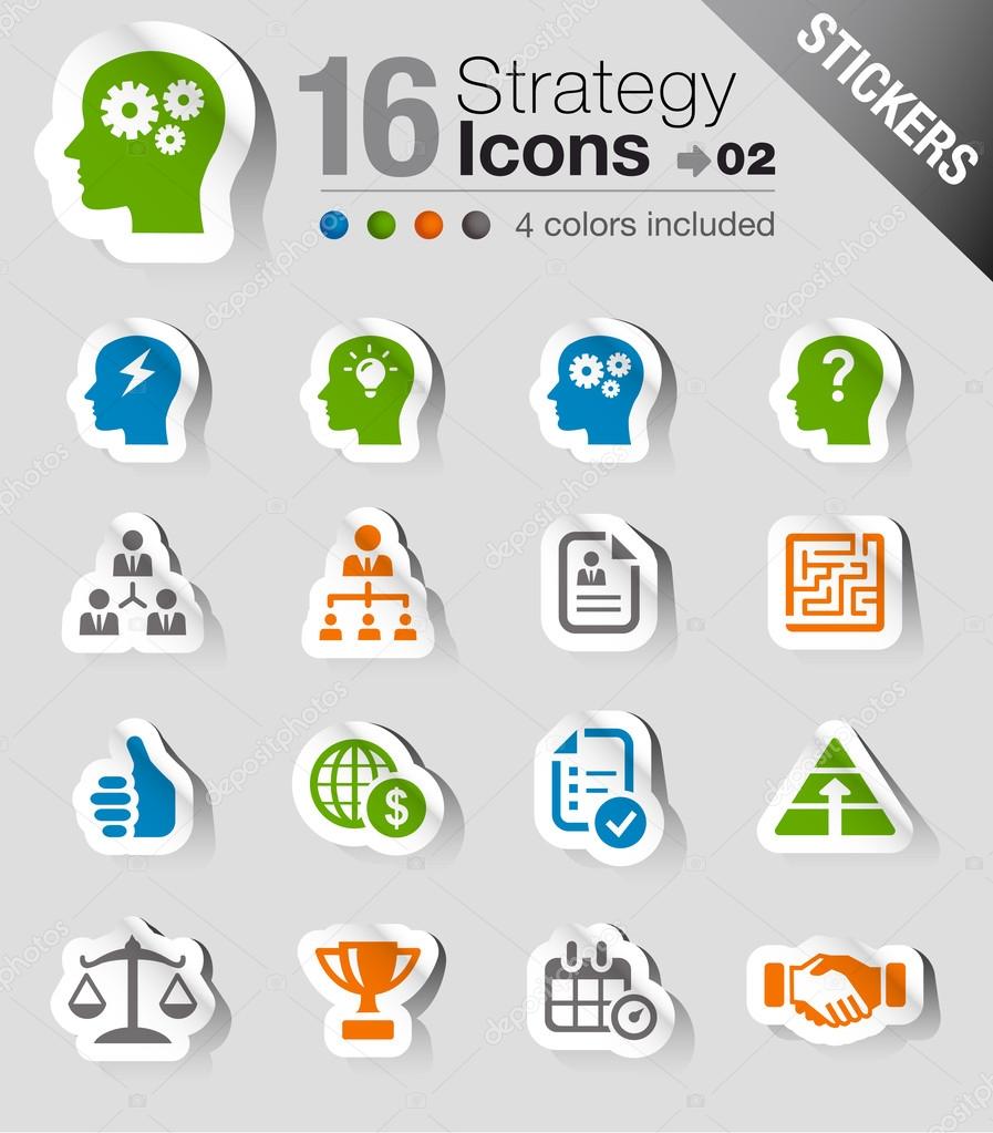 Stickers - Business strategy and management icons