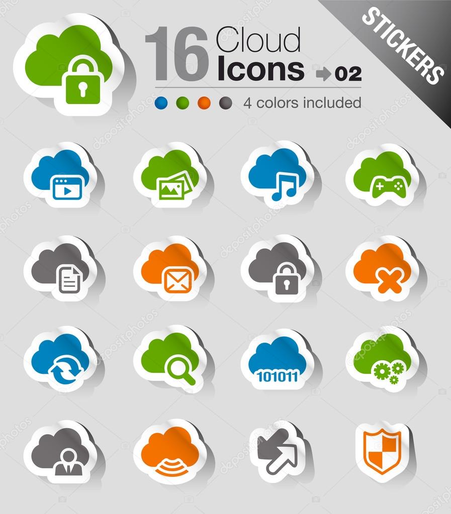 Stickers - Cloud computing Icons