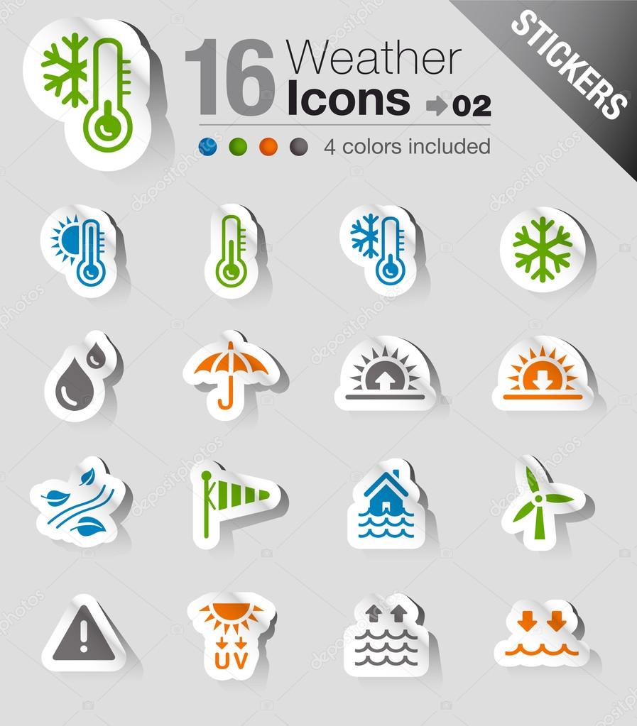 Stickers - Weather and Meteorology Icons