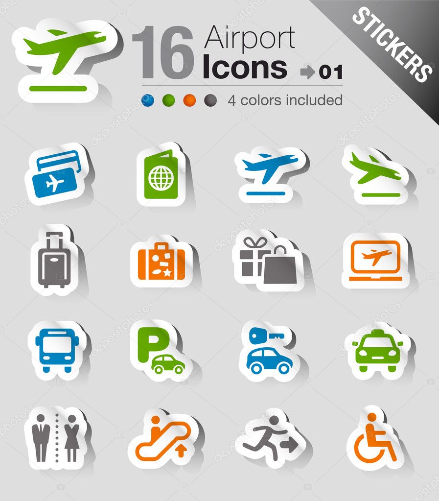 Stickers - Airport and Travel icons