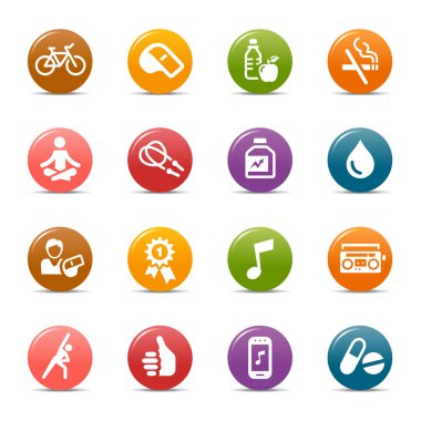 Dots - renkli simgeler sağlık ve fitness