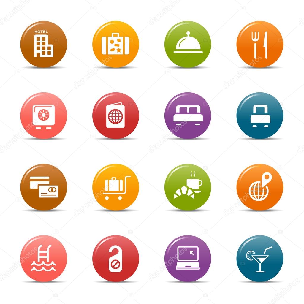 Colored dots - Hotel and Resort icons