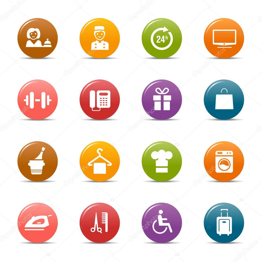Colored Dots - Hotel and Resort icons