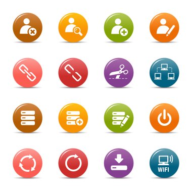 Dots - renkli simgeler Web sitesi ve internet