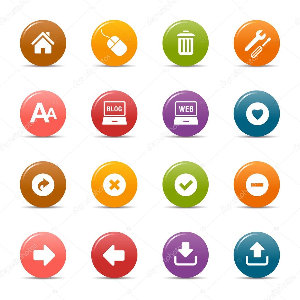 Colored Dots - Website and Internet Icons