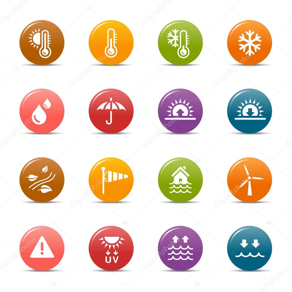 Colored Dots - Weather and Meteorology Icons