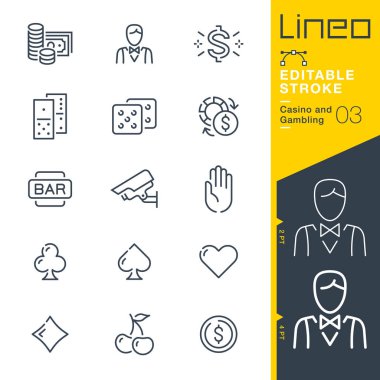 Lineo Düzenleme Vuruşu - Kumarhane ve Kumar hattı simgeleri