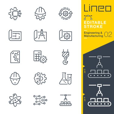 Lineo Düzenlenebilir Darbe - Mühendislik ve Üretim hattı simgeleri