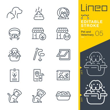 Lineo Düzenleme Vuruşu - Hayvan ve Veteriner Satırı simgeleri