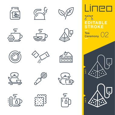 Lineo Düzenlenebilir Vuruşlar - Çay Seremonisi satır simgeleri