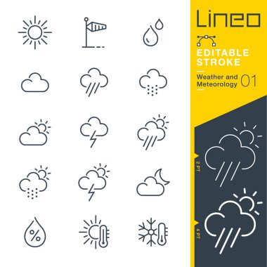 Lineo Düzenleme Vuruşu - Hava ve Meteoroloji çizgi simgeleri