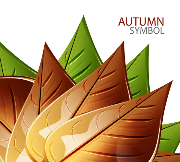 Vector abstracte herfst blad achtergrond — Stockvector