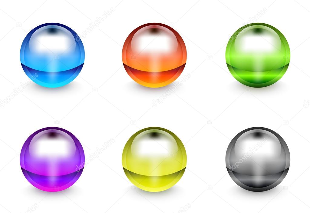 Vector plastic gel round buttons