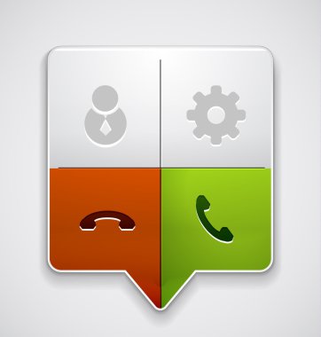 bir işaretçi telefon düğmeleri