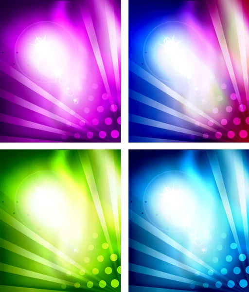 Set of shiny vector backgrounds — Stock Vector