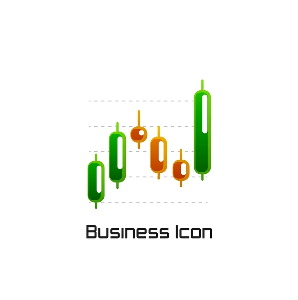 Burzovní graf ikony — Stockový vektor