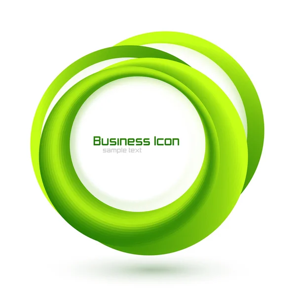 Green eco business emblem — Stock Vector