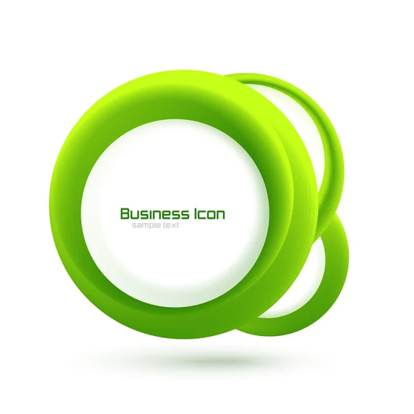 Green eco business emblem — Stock Vector