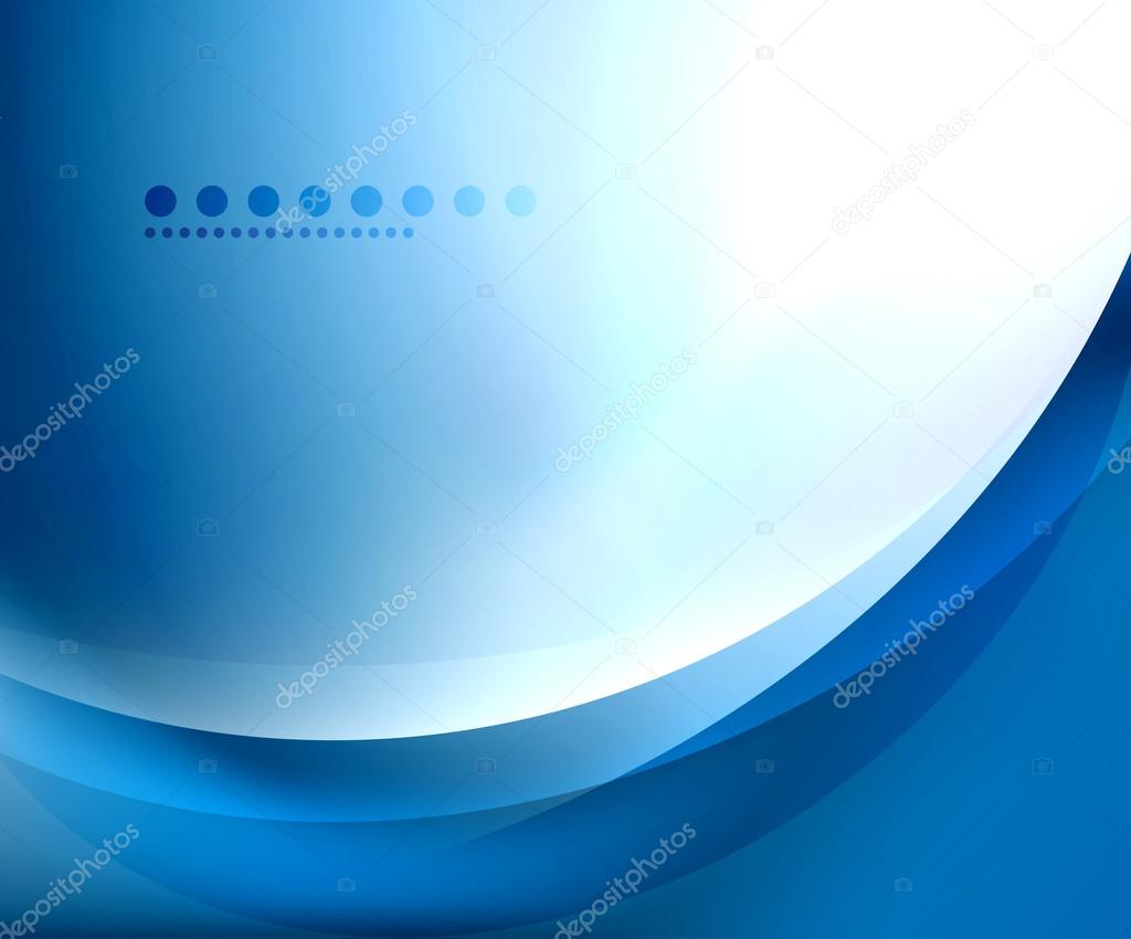 Blue smooth wave template