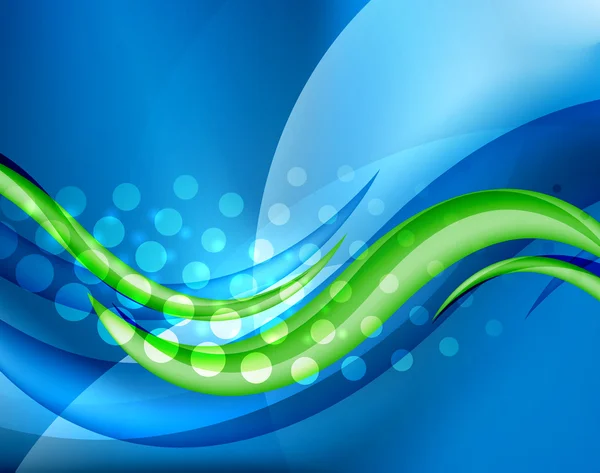 Aqua waves abstract background — Stock Vector