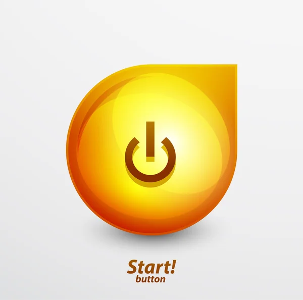 Bright power button — Stock Vector