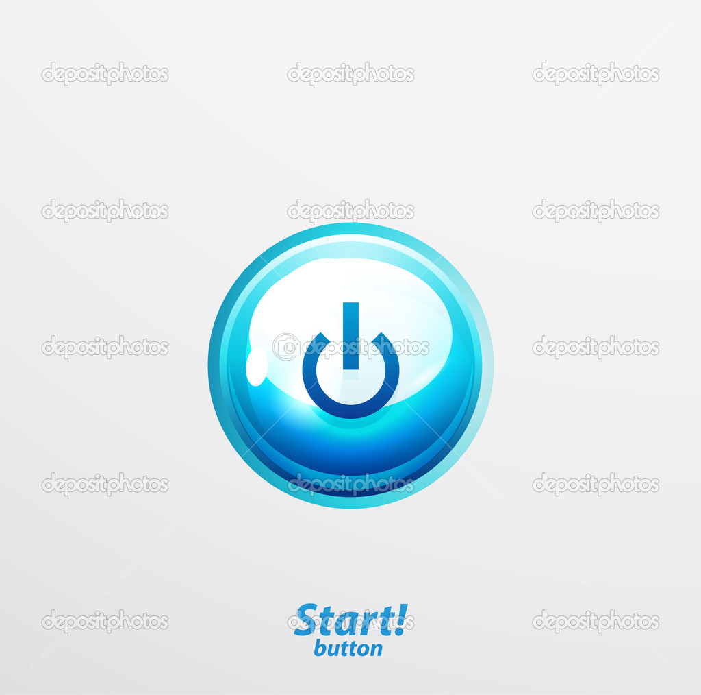 Blue vector start button