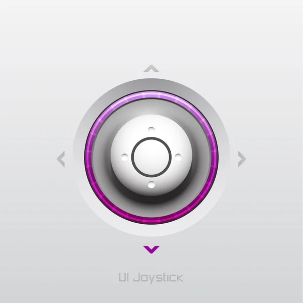 Diseño de botón de interfaz de usuario de joystick — Vector de stock
