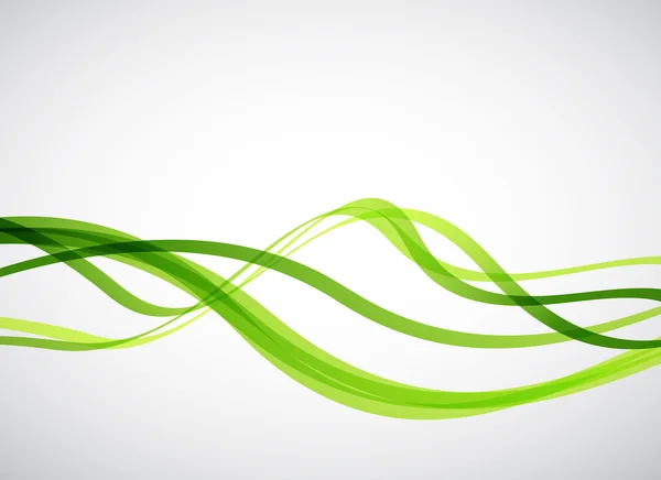 Grüne Linien. Abstrakter Vektorhintergrund — Stockvektor
