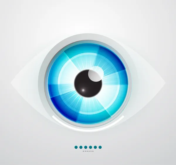 Ojo techno abstracto. Ilustración vectorial — Vector de stock