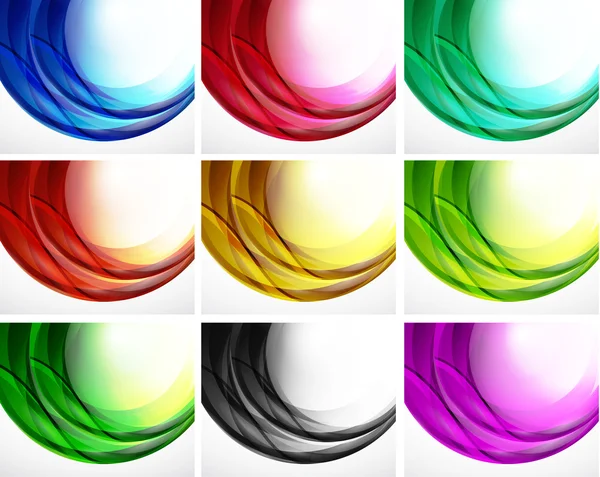 Set of swirl backgrounds — Stock Vector