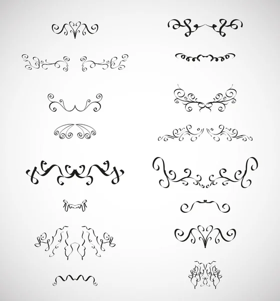 Jeu vectoriel d'éléments de conception calligraphique — Image vectorielle