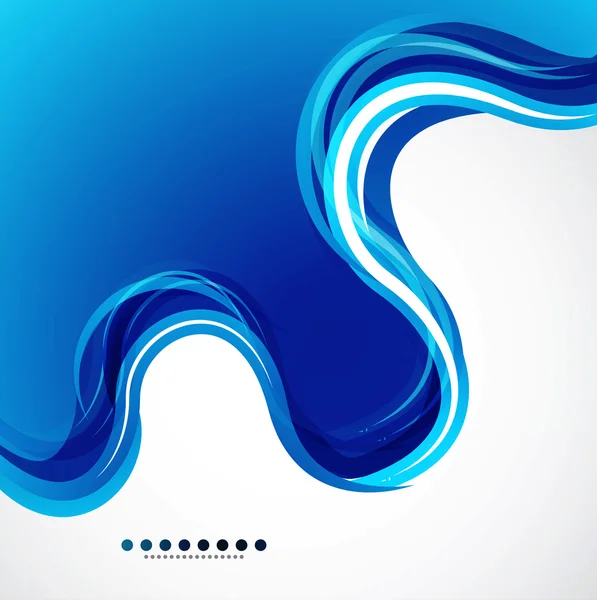 Mavi soyut dalga vektör şablonu — Stok Vektör