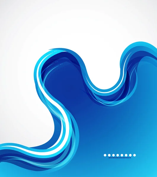 Blue abstract wave vector template — Stock Vector