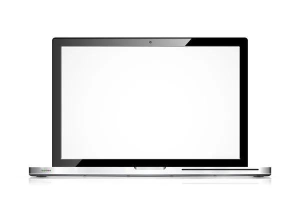 Vector laptop moderno isolado em branco —  Vetores de Stock